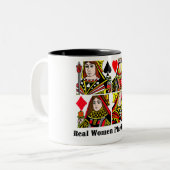 本当の女の演劇のトランプのポーカー ツートーンマグカップ (正面左)