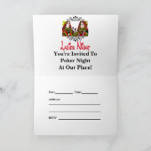 本当の女の演劇のトランプのポーカー 招待状 (内部)