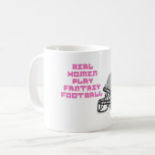 本当の女の演劇のファンタジーのフットボール コーヒーマグカップ (正面左)