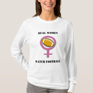 本当の女の腕時計のフットボールのTシャツ Tシャツ