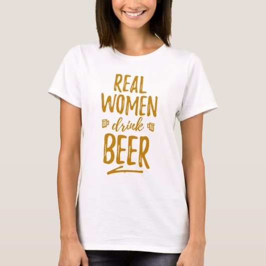 本当の女の飲み物ビールティー Tシャツ (正面)