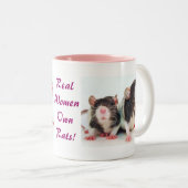 本当の女はラットを所有します! ツートーンマグカップ (正面右)