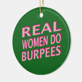 本当の女はBurpeesをします セラミックオーナメント (左)