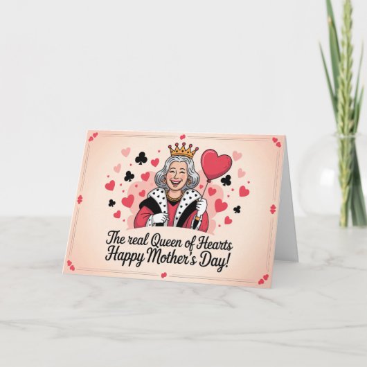 本当の女王の母の日楽しいロイヤルクラウンママ シーズンカード (正面)