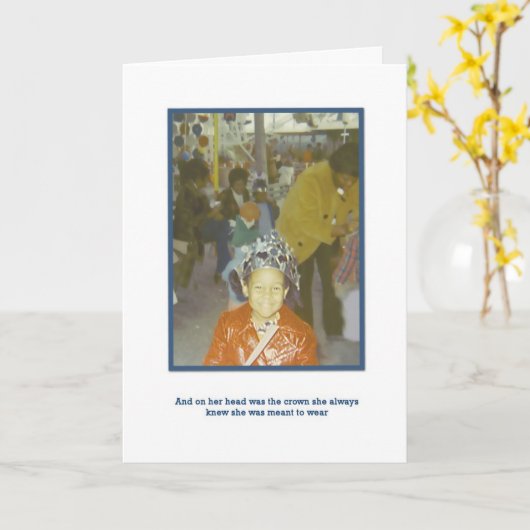 本当の女王 カード (黄色い花)