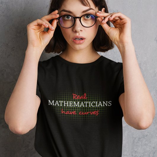 本当の数学者にはカーブがある | おもしろ数学 Tシャツ