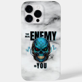 本当の敵は自分 – ブラックマーブルトレーダー Case-Mate iPhone 14 PRO MAXケース