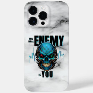 本当の敵は自分 – ブラックマーブルトレーダー Case-Mate iPhone 14 PRO MAXケース