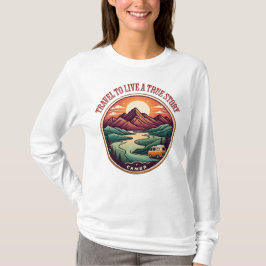 本当の旅のストーリーTシャツ - 偽りの旅にご用心 バッジ Tシャツ