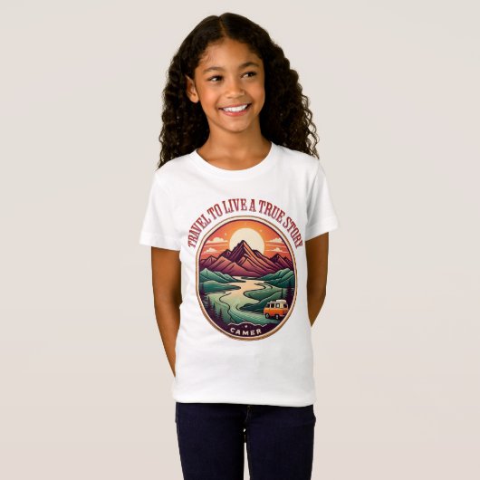 本当の旅のストーリーTシャツ - 偽りの旅にさよなら Tシャツ (正面フル)