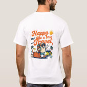 本当の旅行者のように幸せな冒険 Tシャツ (裏面)