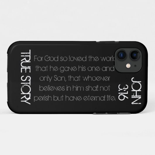本当の物語の聖書の詩のジョンの3:16のiPhone 5の場合 Case-Mate iPhoneケース (裏面(横))