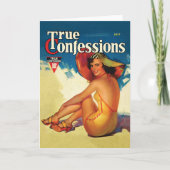 本当の物語Magからのヴィンテージの30年代の挨拶状 カード (正面)