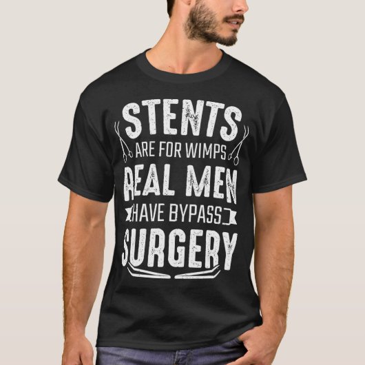 本当の男はバイパス手術 開心術を受ける Tシャツ (正面)