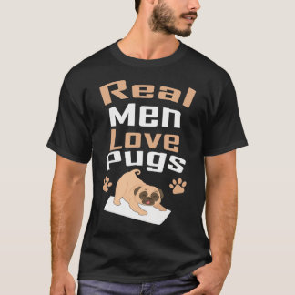 本当の男はパグが好き Tシャツ