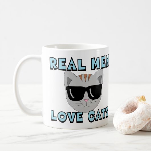 本当の男は猫が好き コーヒーマグカップ (ドーナツ)