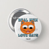 本当の男は猫が好き ジンジャーネコ顔 缶バッジ (正面&裏面)