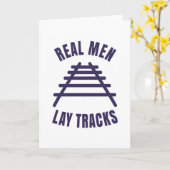 本当の男は線路を敷く カード (黄色い花)