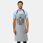 本当の男はBBQのにおいがする エプロン (着用した状態)