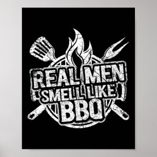 本当の男はBBQのにおい Tシャツ メンズ バーベキュー ポスター