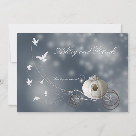 本当の童話のようなウェディング 招待状 (正面)