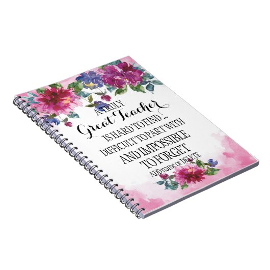 本当の素晴らし先生感謝のギフト ノートブック (右側)