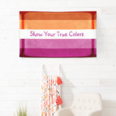 本当の色を表示する，レズビアン国旗の色 横断幕 (インサイチュ)