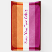 本当の色を表示する，レズビアン国旗の色 横断幕 (縦)