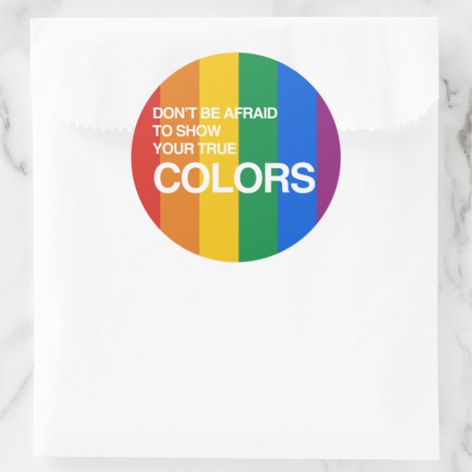 本当の色を見せることを恐れてはいけない ラウンドシール (バッグ)