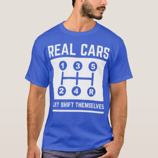 本当の車は自分でギアチェンジしない ファミリー ビンテージ Tシャツ