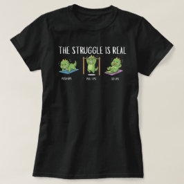 本当の闘争 面白い恐竜ジムTシャツ Tシャツ