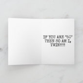 本当の50誕生日は？」 ***TWIN*** カード (内部)