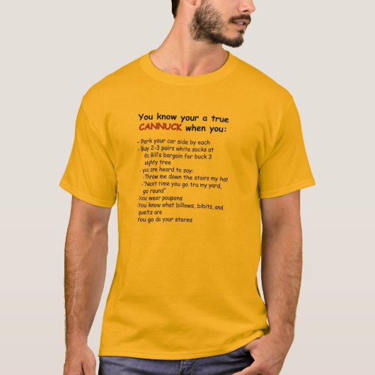 本当のCannuck Tシャツ (正面)