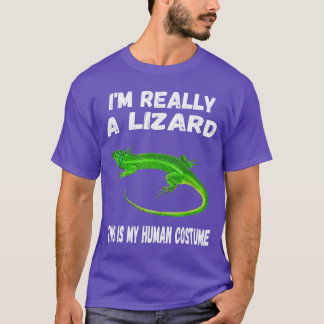 本当はトカゲです 人間のコスプレだよ 可愛いg tシャツ