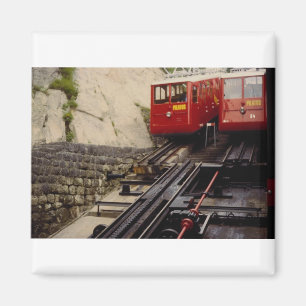 本当は2本の列車の場所、Mt. Pilatus、Switzer マグネット