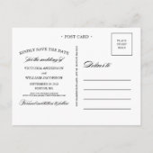 本当エレガントに | セーブ・ザ・デート案内 案内ポストカード (裏面)