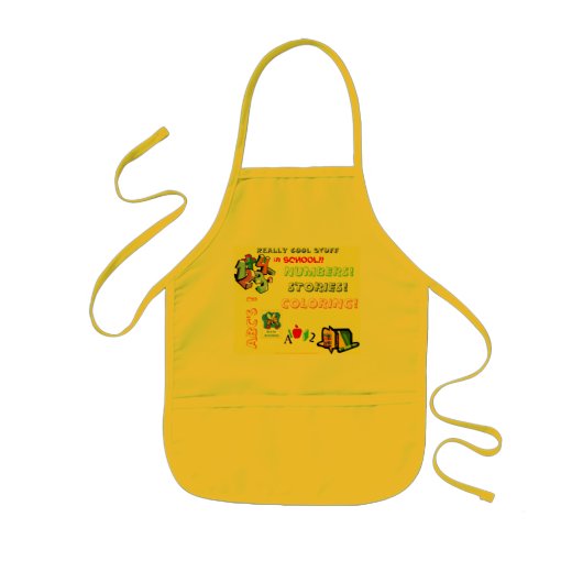 「本当カッコいいに物」 子供用エプロン (正面)