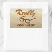 本当クール衣服光沢のある外観 長方形シール (バッグ)