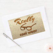 本当クール衣服光沢のある外観 長方形シール (封筒)