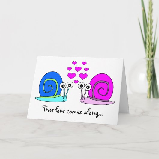 本当愛かたつむりの挨拶状 カード (正面)