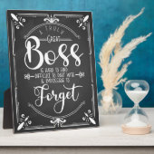 本当素晴らしに感謝していボスの額 フォトプラーク (側面)