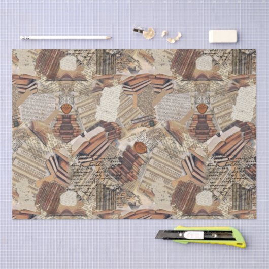 本愛好家と作家の中抱き枕 薄葉紙 (クラフト)