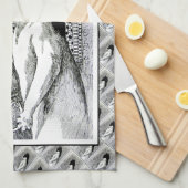 本愛情のある猫の芸術のふきん キッチンタオル (四つ折り)