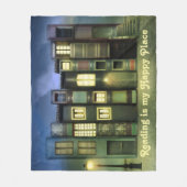 本愛読者の幸せな場所 フリースブランケット (正面)