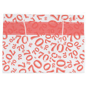 本文： 70誕生日サンゴの年齢番号書式 ラージペーパーバッグ (裏面)