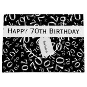 本文： 70誕生日白黒番70 ラージペーパーバッグ (正面)