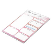 本日のパーソナライズされた予定ピンクデイリープランナー ノートパッド (アングル)