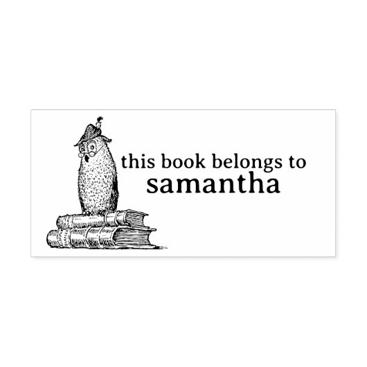 本書に登場するフクロウ セルフインキングスタンプ (デザイン)