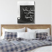 本書作家宣言の白黒 キャンバスプリント (インサイチュ (寝室))