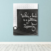 本書作家宣言の白黒 キャンバスプリント (インサイチュ (ウッドフロア))